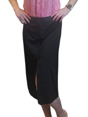 Susana Monaco Charcoal Pinstripe Pencil Skirt US 6